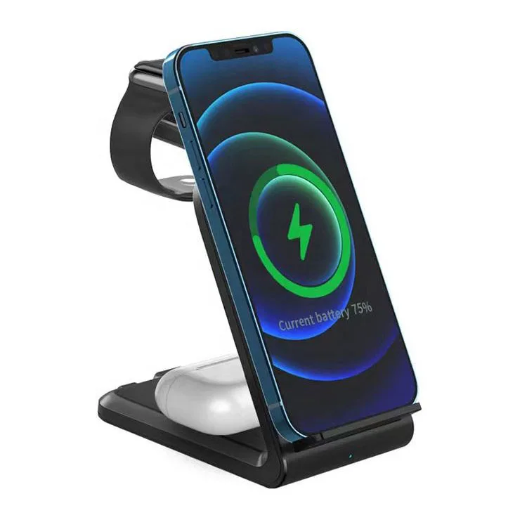 4 in 1 Wireless Charger Stand 15W Magnetic Phone Holder Fast Charging for Samsung iPhone Watch wireless phone holder