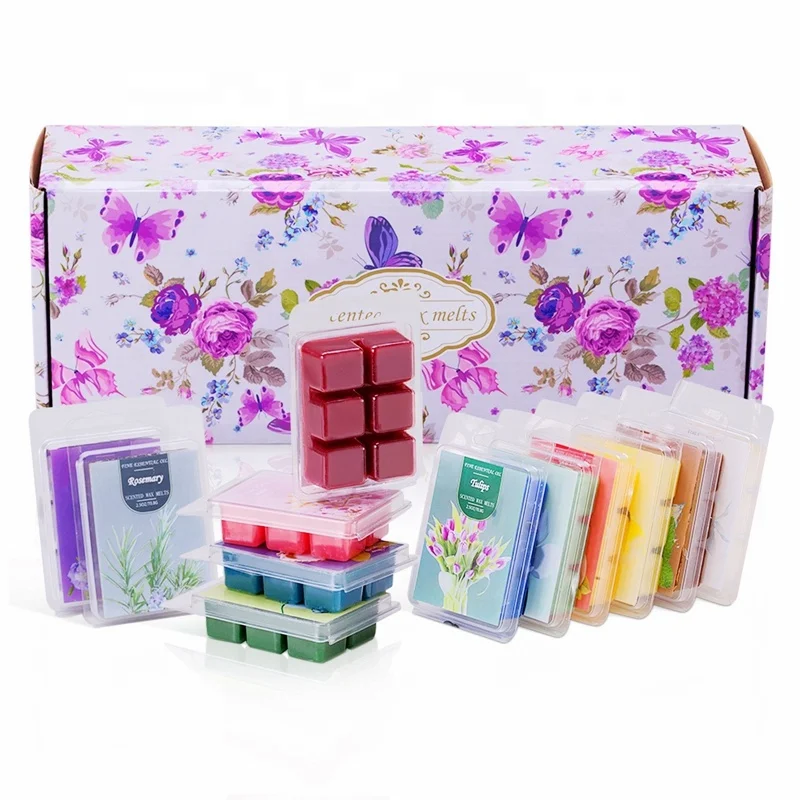 6 Cavities Plastic Blister Rectangle Shaped Wax Melt Clam Shell Candles Packaging Boxes