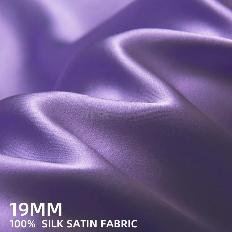 HYSK 19mm multi colors natural silk 6A mulberry 100% pure natural silk satin charmeuse fabric italian  for woman wholesale