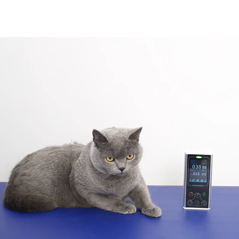 Eterinary Use CA10SVET Sidestream Capnograph VET EtCO2 Monitor RESP SpO2 PR CO2 Dog Cats Animals Pet Health Monitoring Devices