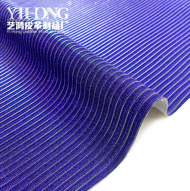0.6mm ultra thin TC cotton polyester synthetic rainbow striped artificial PU leather