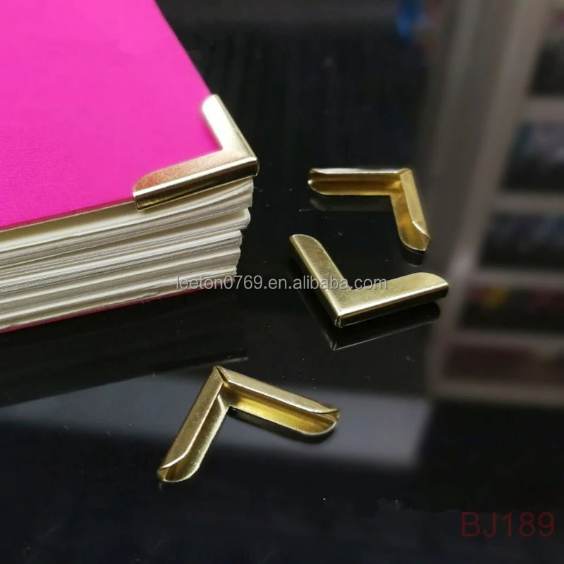 Factory supply  15 x 15 x 3.0mm gold metal corner protector for book cover