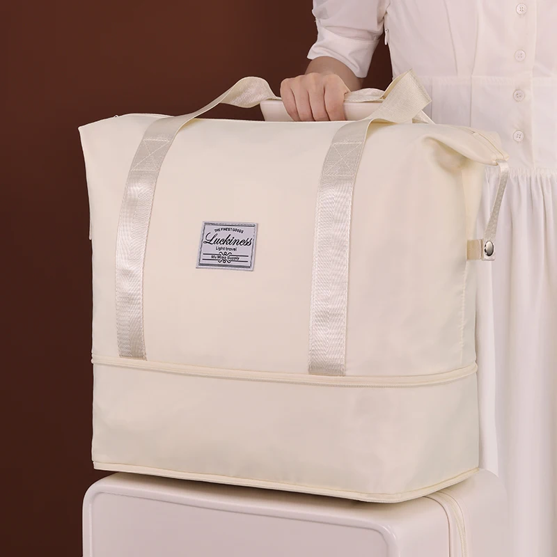 China Suppliers Search Dry Wet Separation Scalable Oxford Cloth Travel Bag Expandable Handheld Luggage Bag for Travel