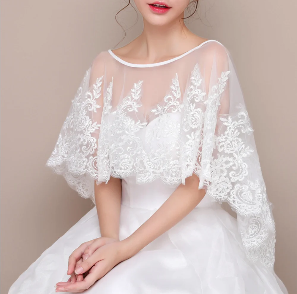 
 Свадебные аксессуары, Белые Свадебные Платки, шали, белая вуаль на плечо  