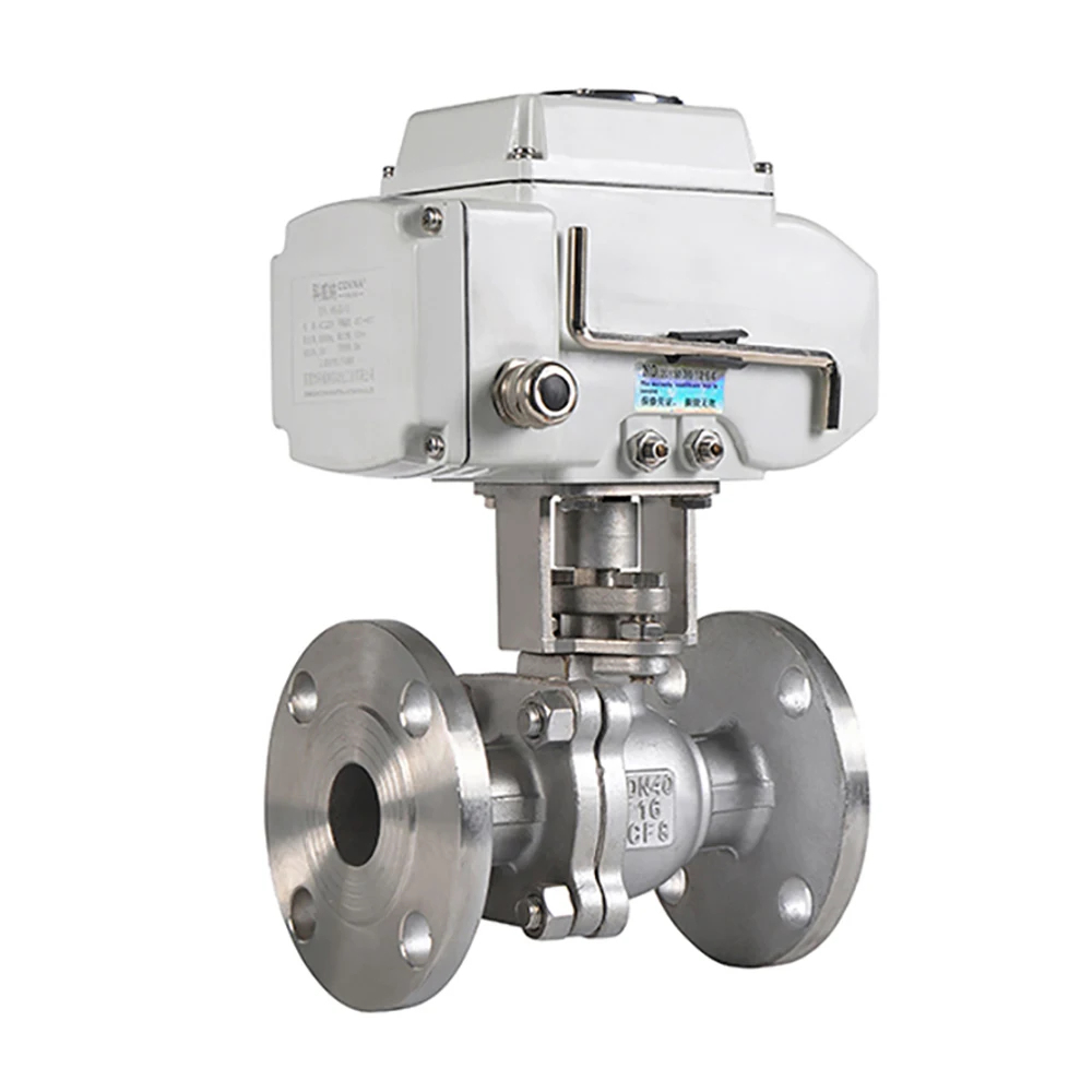 Motorized Valve 240 Volt DN50/100 2 Way AC220V Regulating Electric Actuator Water Flange Ball Valve