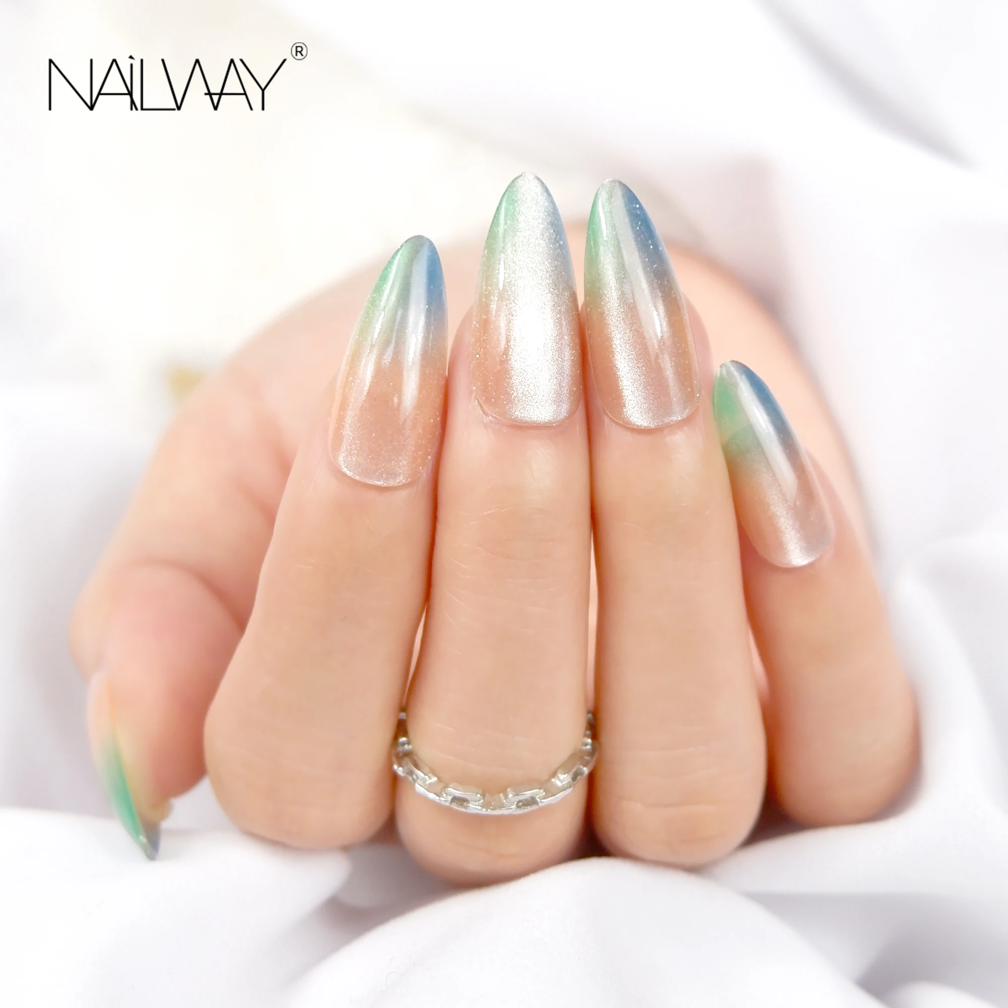 Reusable Hardness Wholesale Custom Fake Nails 24 pcs Medium Long Coffin Almond Press On Nails
