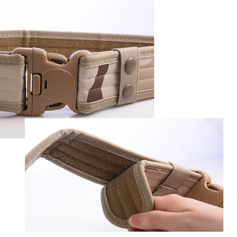 Outdoor Canvas Camouflage Outdoors Nylon Security Tactical Belts For Men Tactical Battle Belt