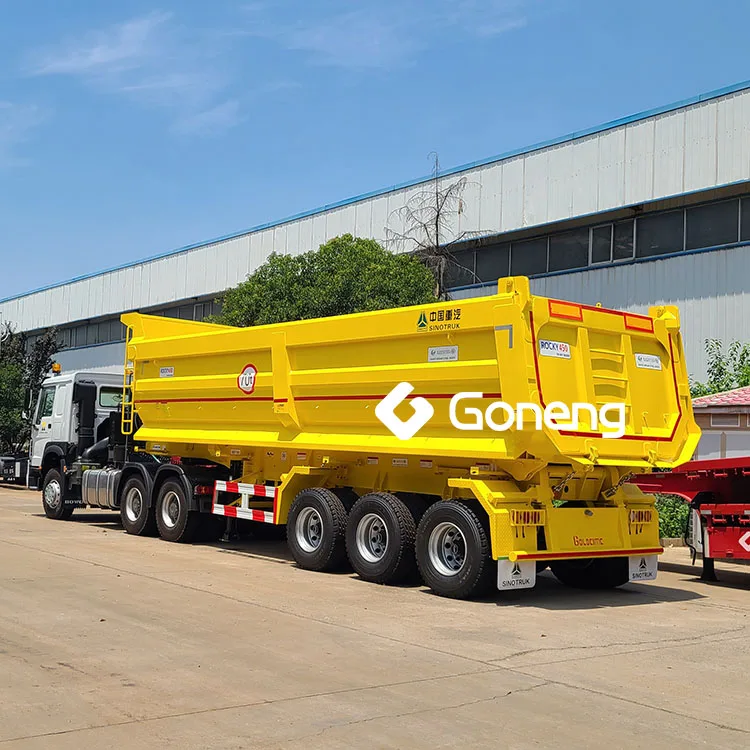 transportation mining sand 80 90 100 ton dumper semitrailers tipper dump semi trailer truck three 3 axle for sale