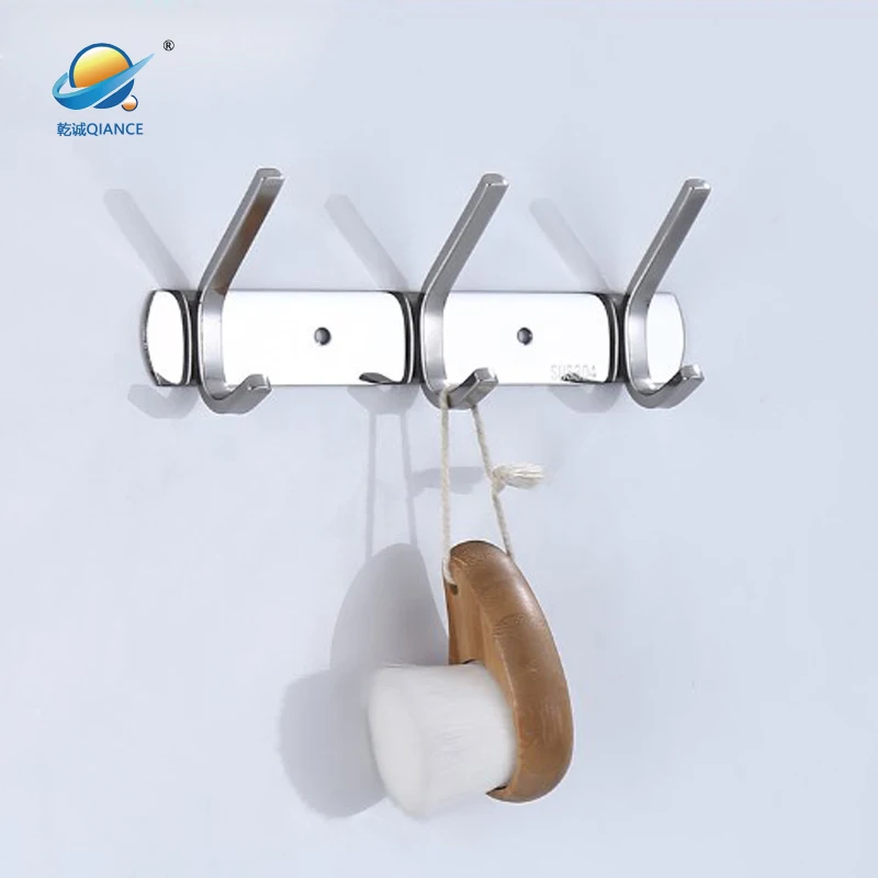 
Bathroom accessories stainless steel solid wall coat hook 5 hooks 
