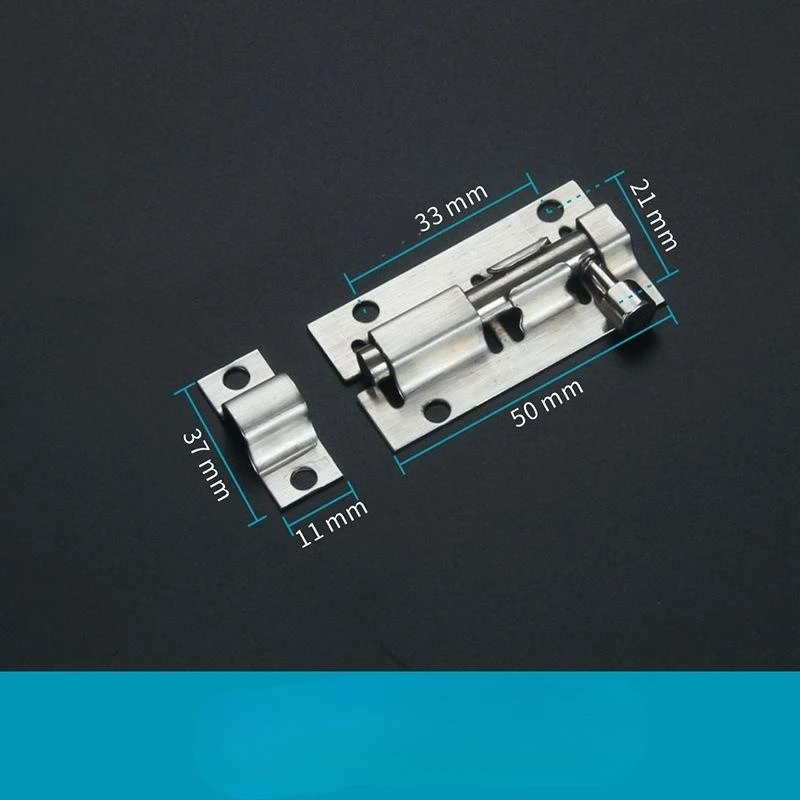 Metal lock barrel bolt spring loaded latch concealed door sliding bolt garden hinge bolt