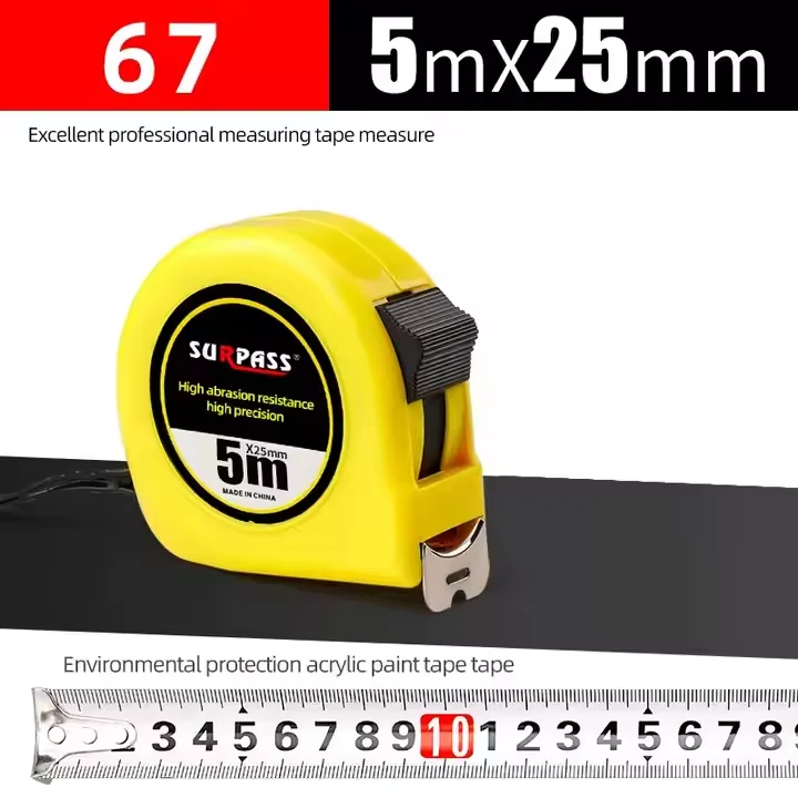 Retractable Stainless Steel Tape Measure Custom Logo Printed Metric and Inches Measurement System