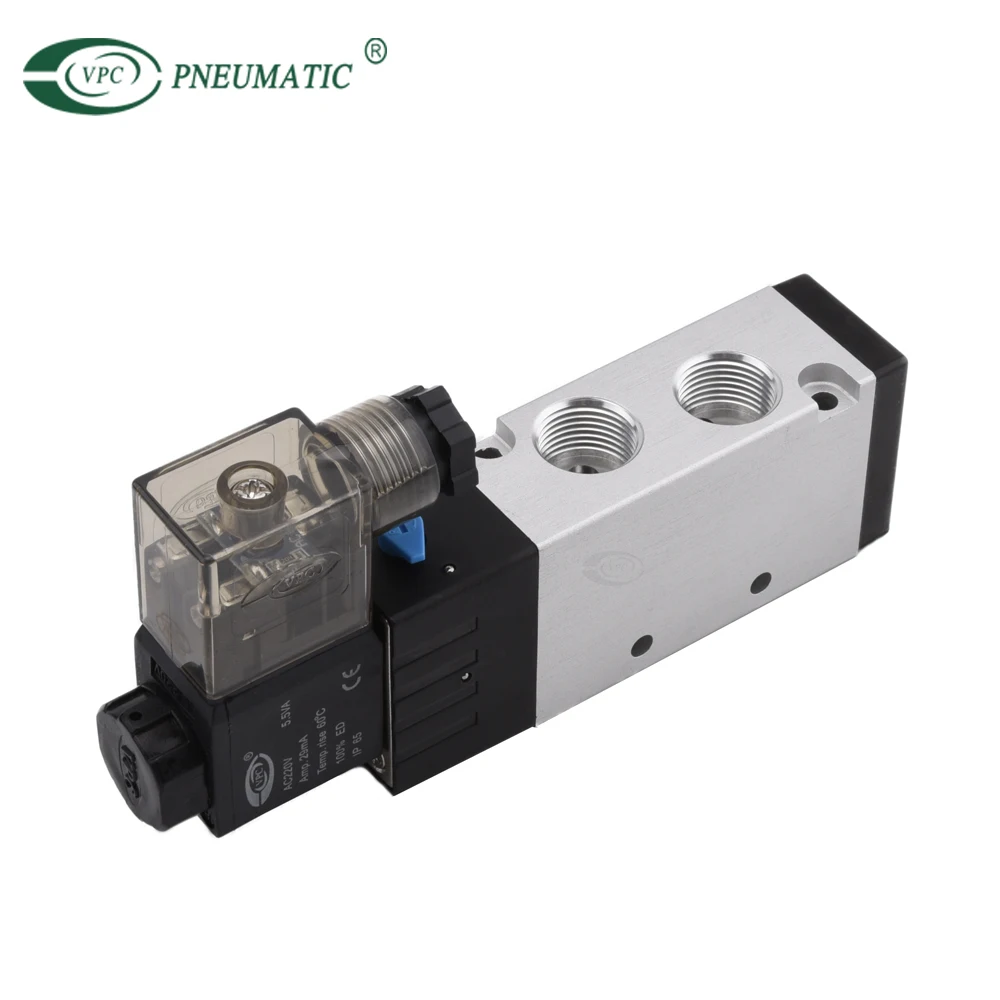 Manufacturer Airtac type 4V210-08 Aluminum Internal guide Single coil 5/2 way Pneumatic solenoid valve