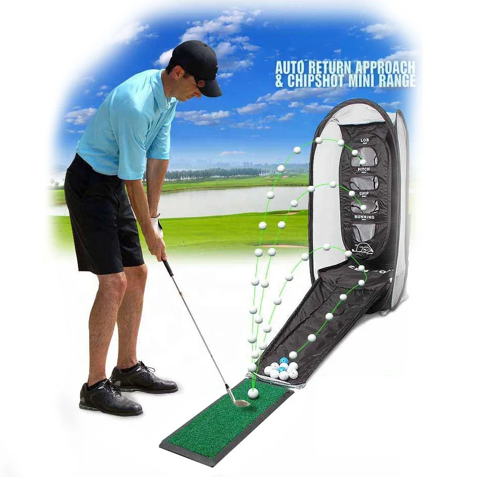 E-commerce One-piece Drop shipping Professional Indoor and Outdoor Portable Golf Net Hitting Practice Net with golf mat