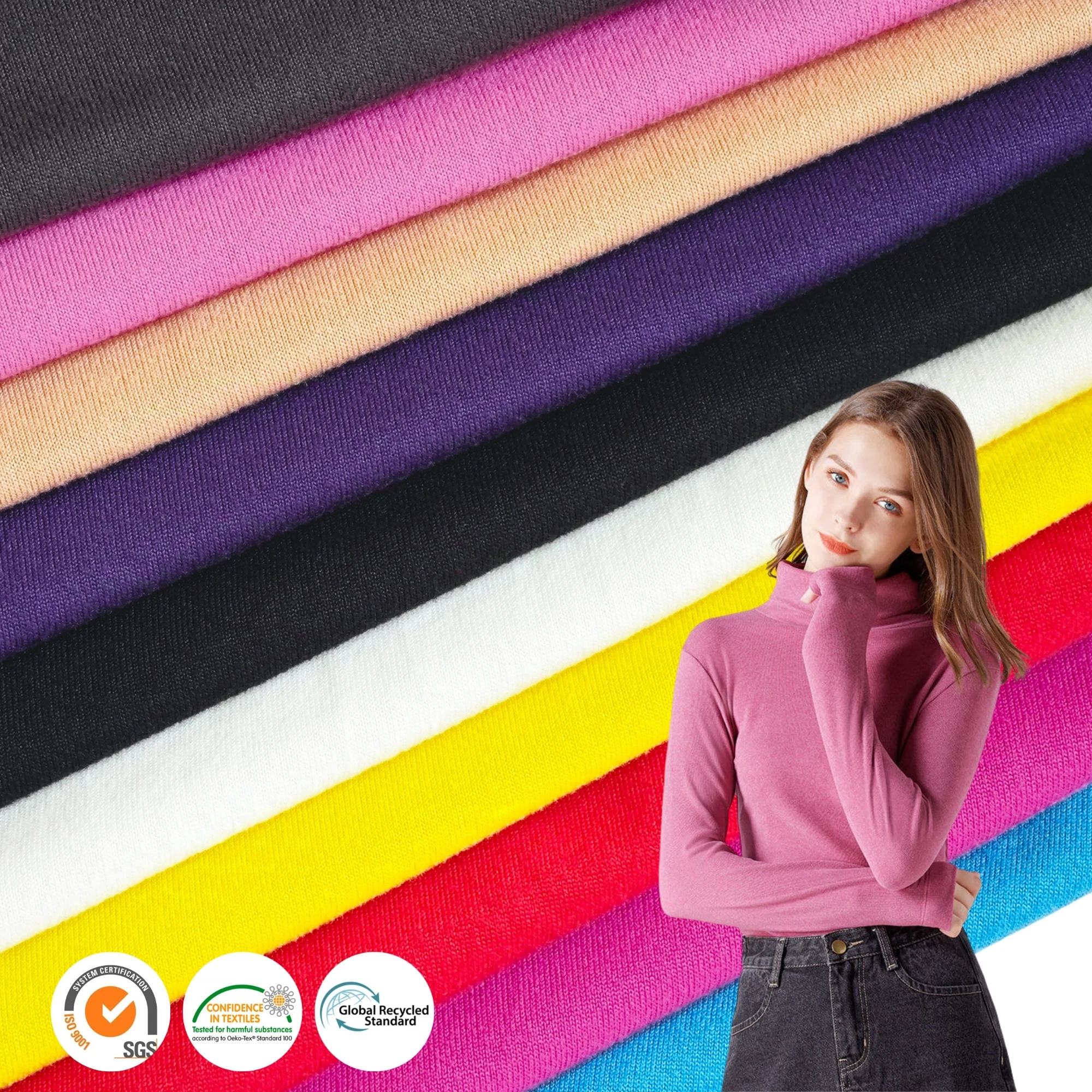 High Quality Low Price Wicking Absorbing Thermal 95% Polyester 5% Spandex Brushed Jersey Fabric For Undershirt