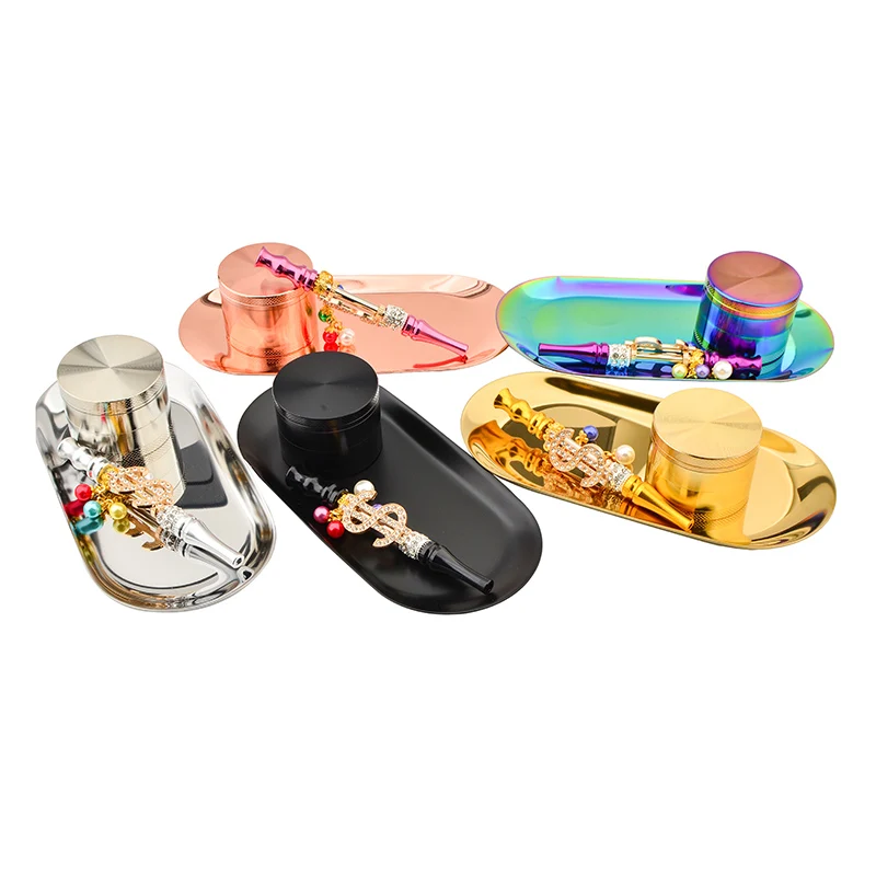 
custom grinders smoking rolling weed tray sets weed accessories blunt holder smoker pipe set 