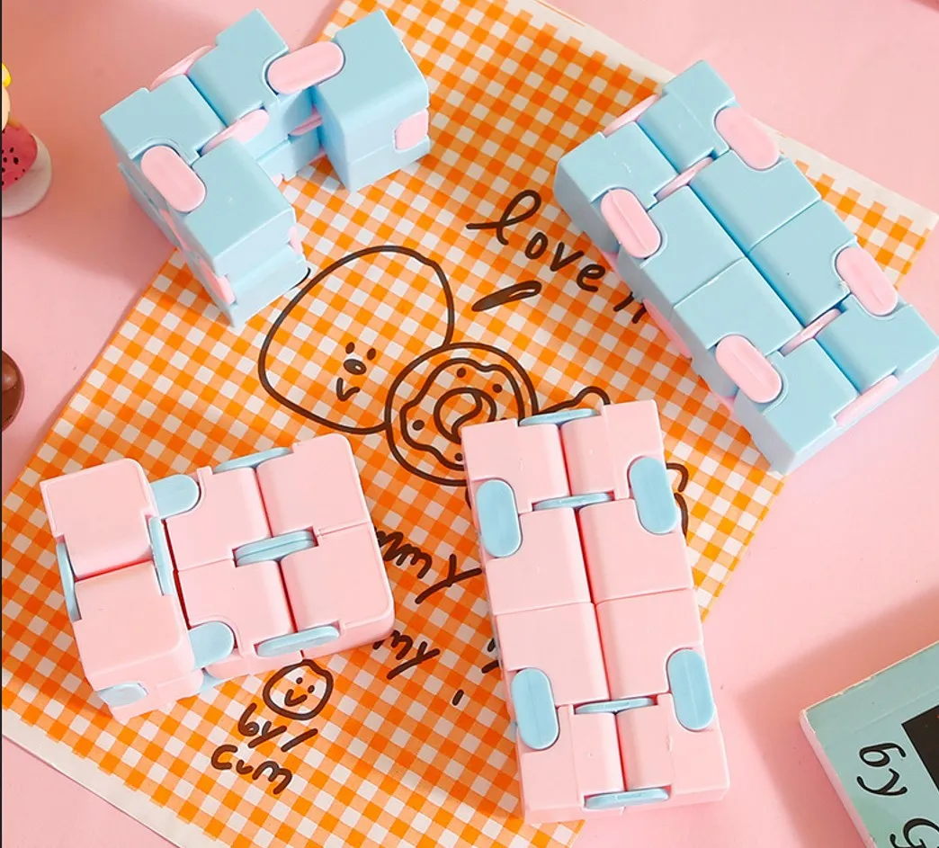 6 Colors Infinity Cube Fidget Toys For Relieving Stress Anxiety Suitable For Children Adult Fun Magic Cube Decompression Toys