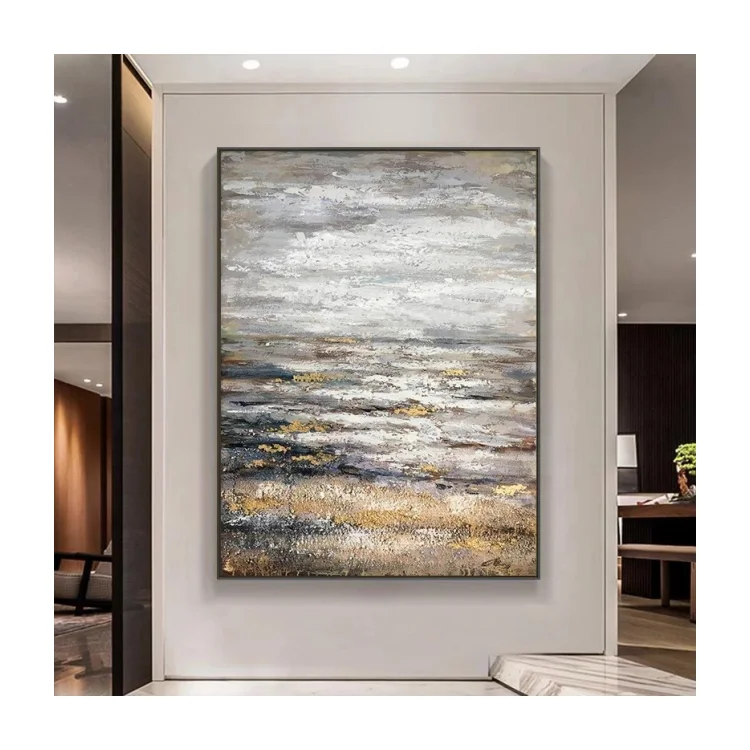 dropshipping Custom 100% Hand-painted Ocean scenery Living Room Decoration Luxury Texture Three-dimensional Abstract painting