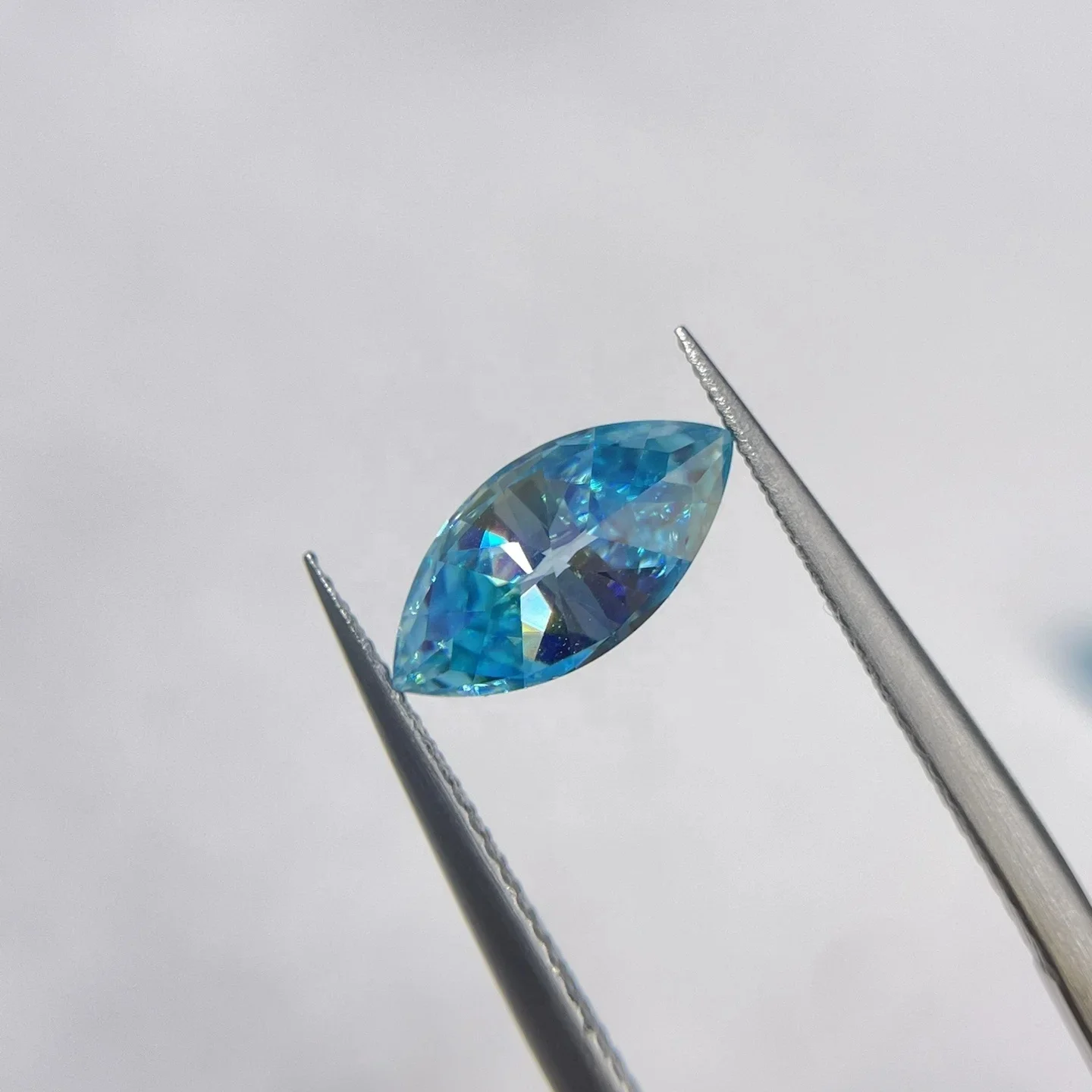 Wholesale 5*10mm Marquise Cut Moissanite Loose Stones 1ct Glacier Blue Moissanite VVS For Jewelry Making