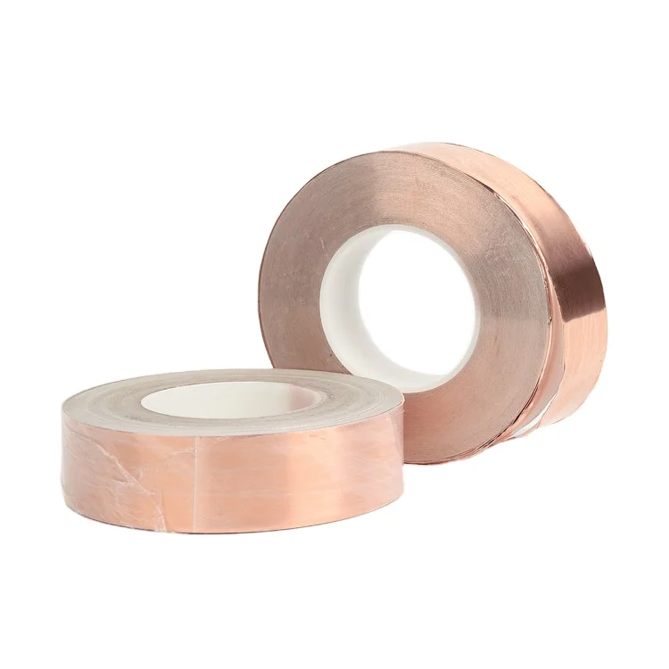 0.05mm*15mm*50M Electrically adhesive conductive adhesive flakes strip shielding copper foil tape for EMI shielding