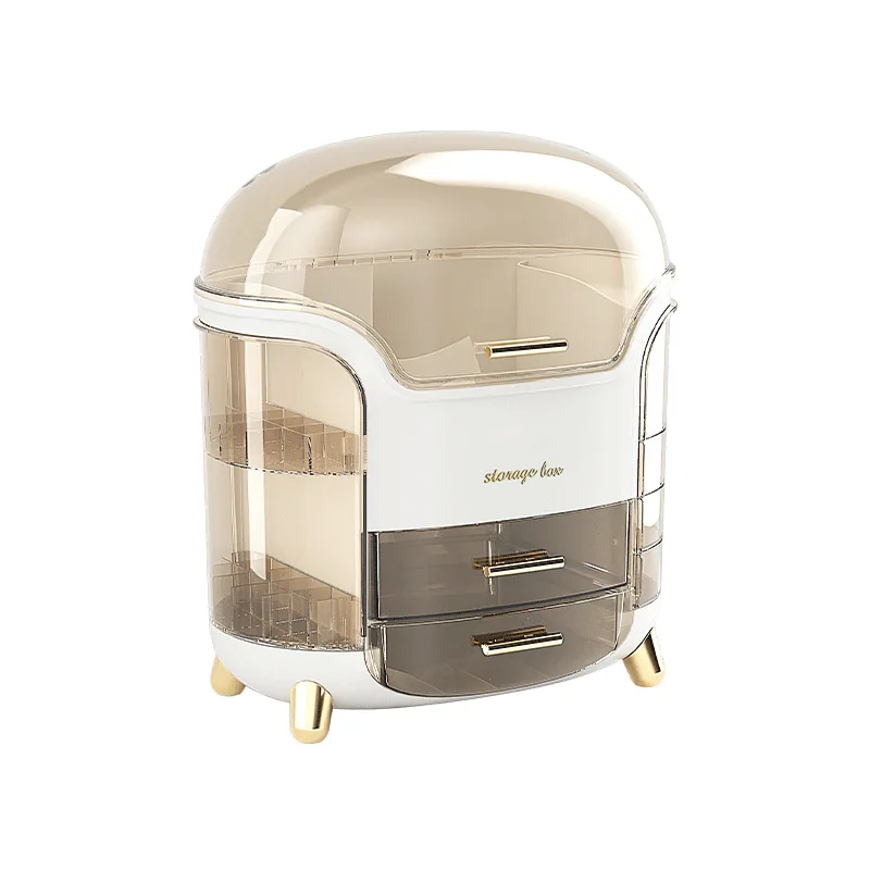 Multifunctional cosmetic jewelry skin care product storage box transparent dustproof and waterproof desktop storage