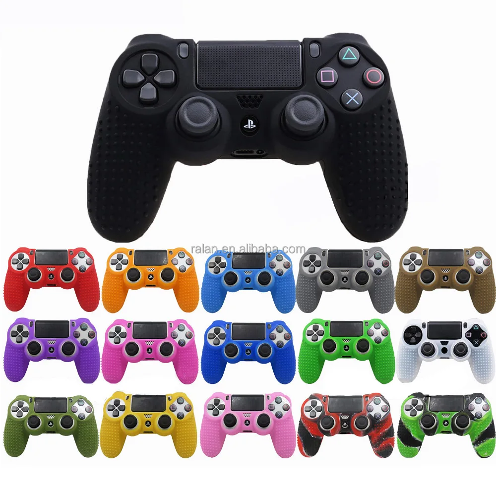 RALAN Low $1 dust ps4 cover anti-slip dots Silicone Case for Playstation 4 cover