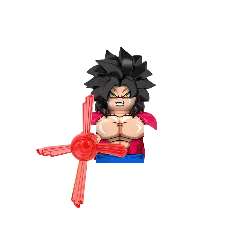 WM6177 Fun Anime Dragon Evolution Son Goku Master Rosh Figure Gifts Creation DIY Building Block Sets Educational Kids Toys