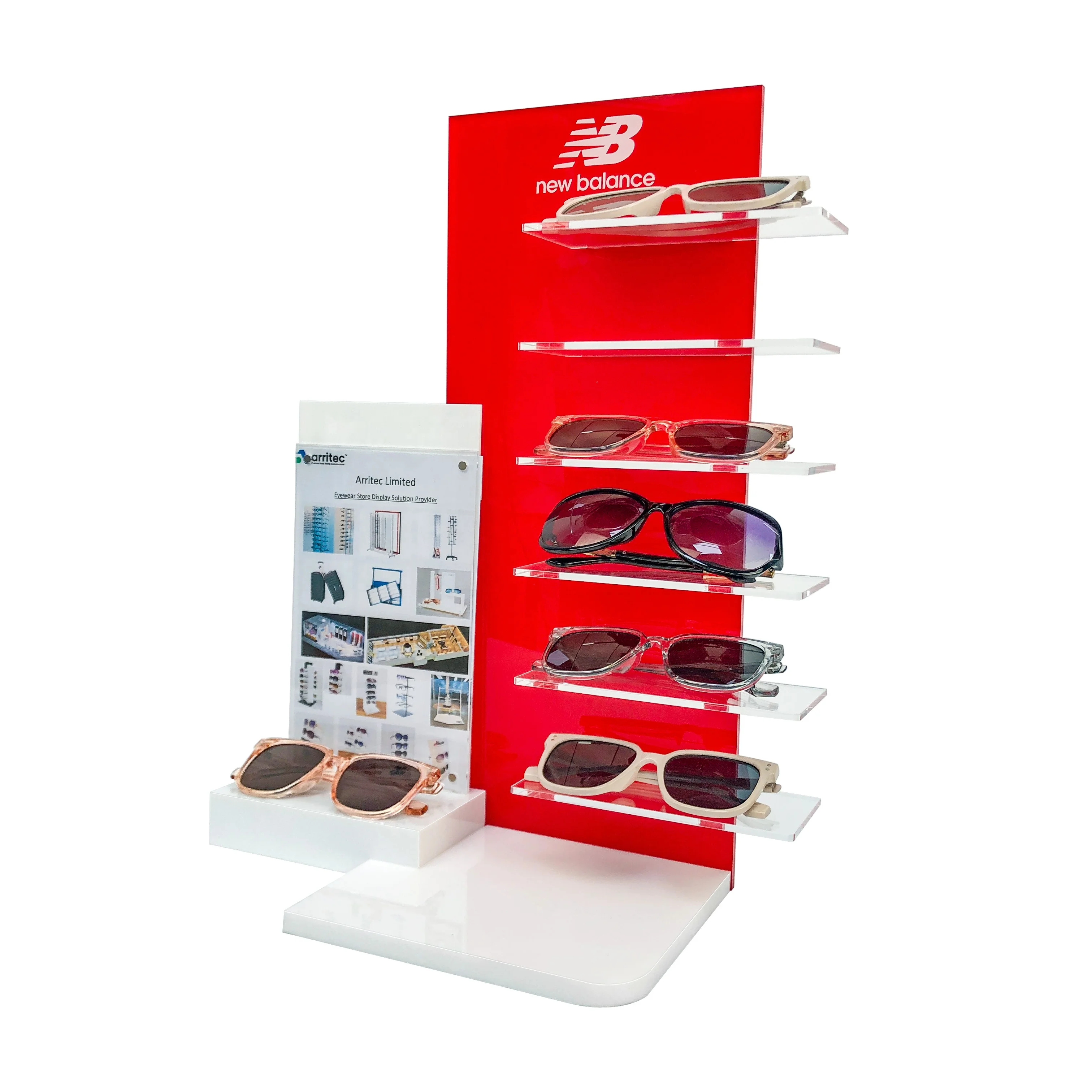 Wholesale Best Price Countertop 7 Frames Customizable Acrylic Eyewear Display Stand Sunglasses Display Rack for Retails Store