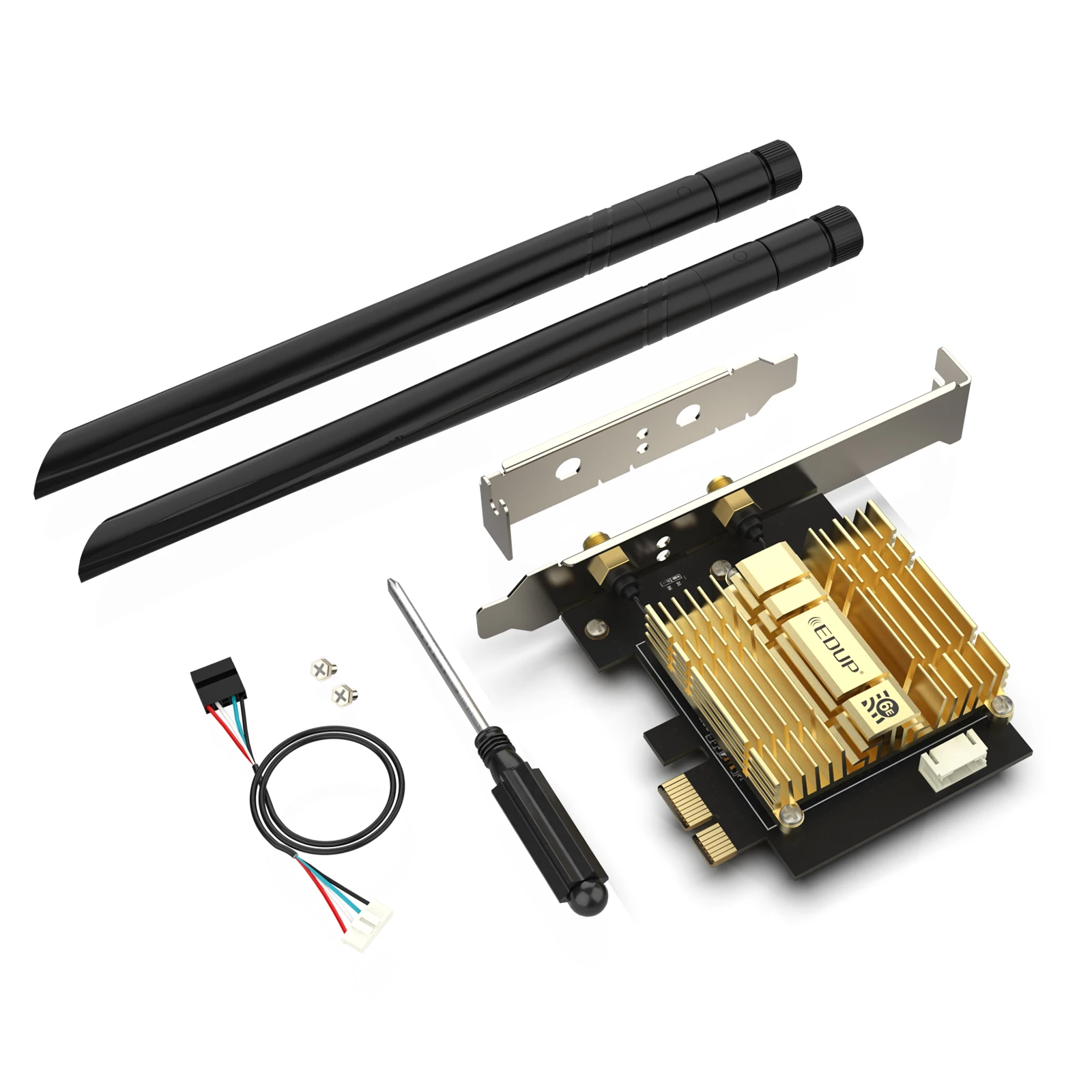 EDUP Tri-band 2,4 ГГц/5 ГГц/6 ГГц адаптер PCI-E AX3000 BT5.2 Wi-Fi 6E AX210NGW