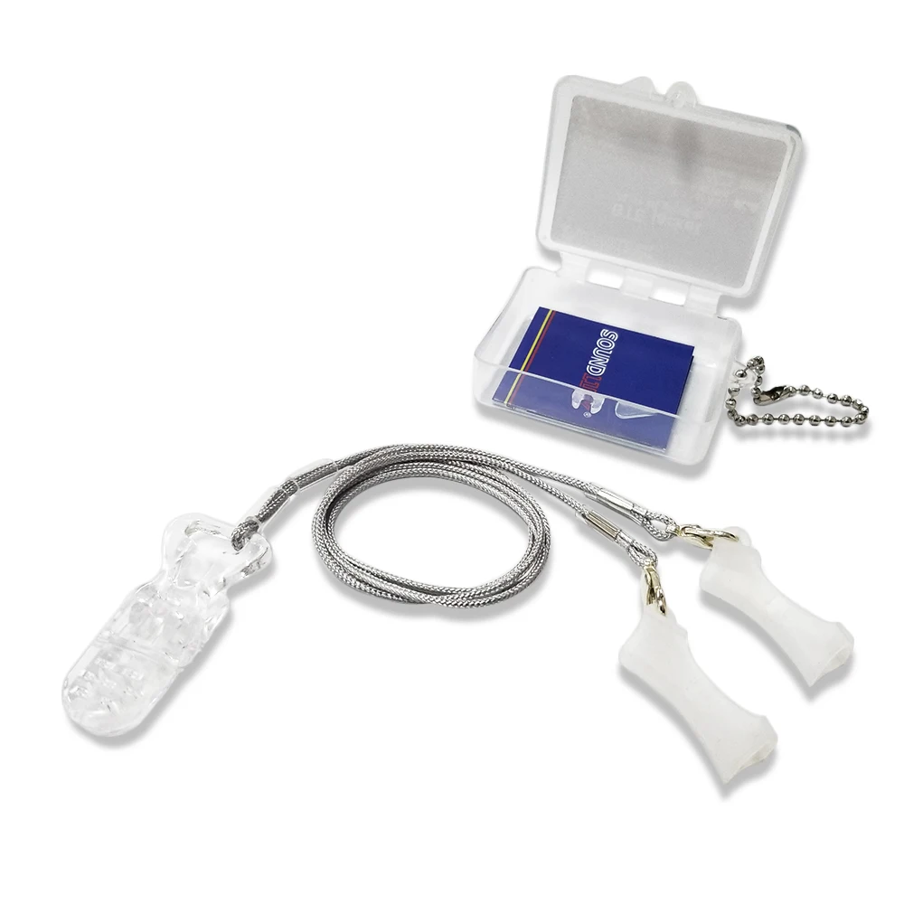 Nylon Rope Silicone BTE Hearing Aid Safety Clips Jacket Material Protector