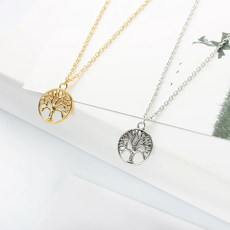 
Retro Life Tree Pendant Personality Peace Tree Clavicle Chain Necklace Women Female Ornaments Necklace Women 