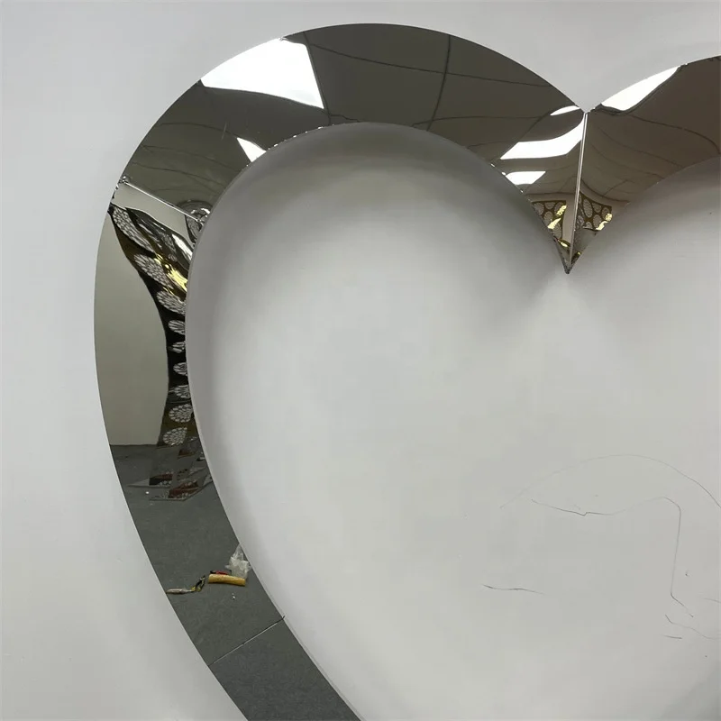 Romantic Wedding Backdrop Special Stainless Steel Metal Heart Shape Arch Backdrop Shiny Gold Frame Metal Arch Backdrop Stand