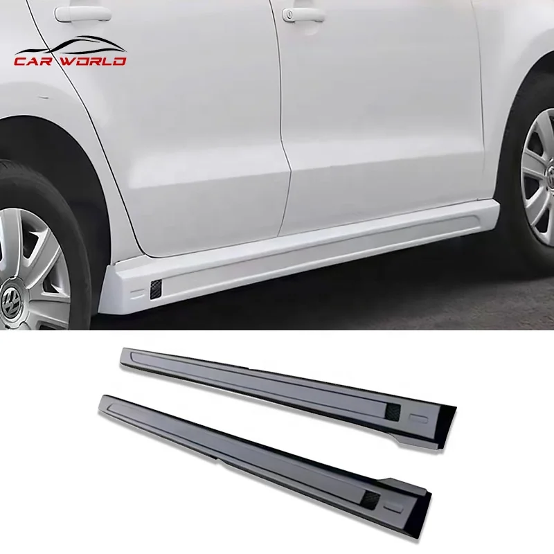 Car World Style Car Face kit For 2014 2016 Polo Front Lip Rear Lip Side Skirts Car Body kit For 2015 POLO Plastic Material