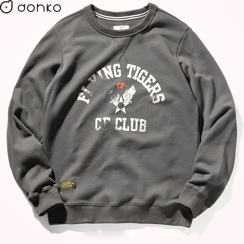 Custom French Terry Jumper Sweatshirt Plus Size Winter Print Hoodie with Embroidered Graphic Puff Printing Method