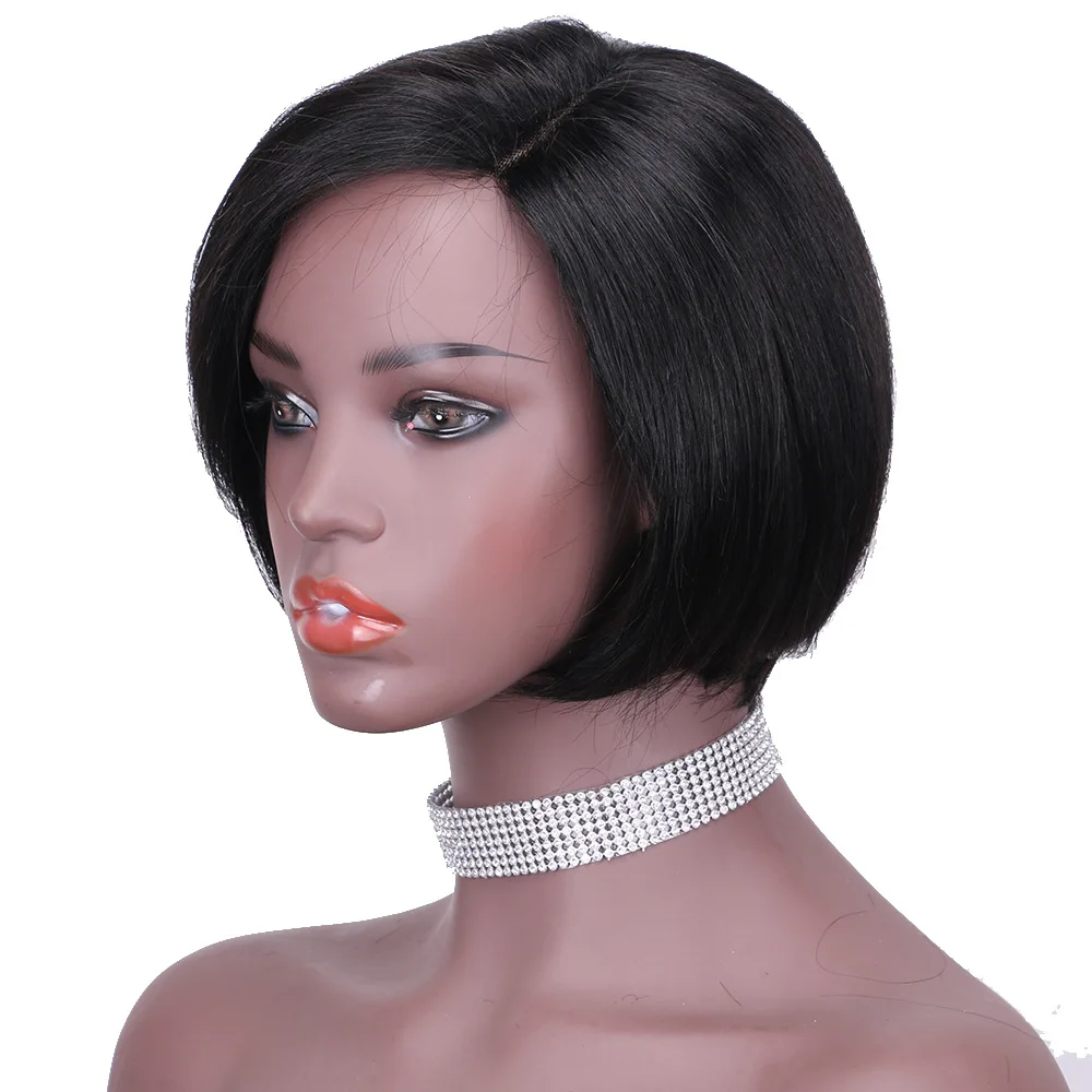 Wholesale short hairstyles human hair wig bob straight body wave bob wig non lace human hair wig for black women