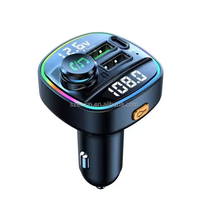 BT 5.0 FM Transmitter Handsfree Car Radio Modulator MP3 Player With 20W USB Super Quick Car Cigarette Lighter Charger Adapter