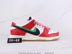 2021 Hot Sale Nike SB Dunk Red and White Double Hook Sneakers Nike Casual Skateboarding Shoes