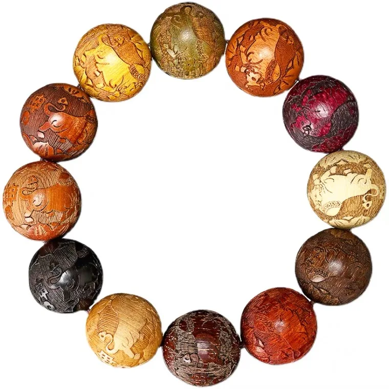 Черная сандаловая груша Будда бусина ручная нить для мужчин и женщин