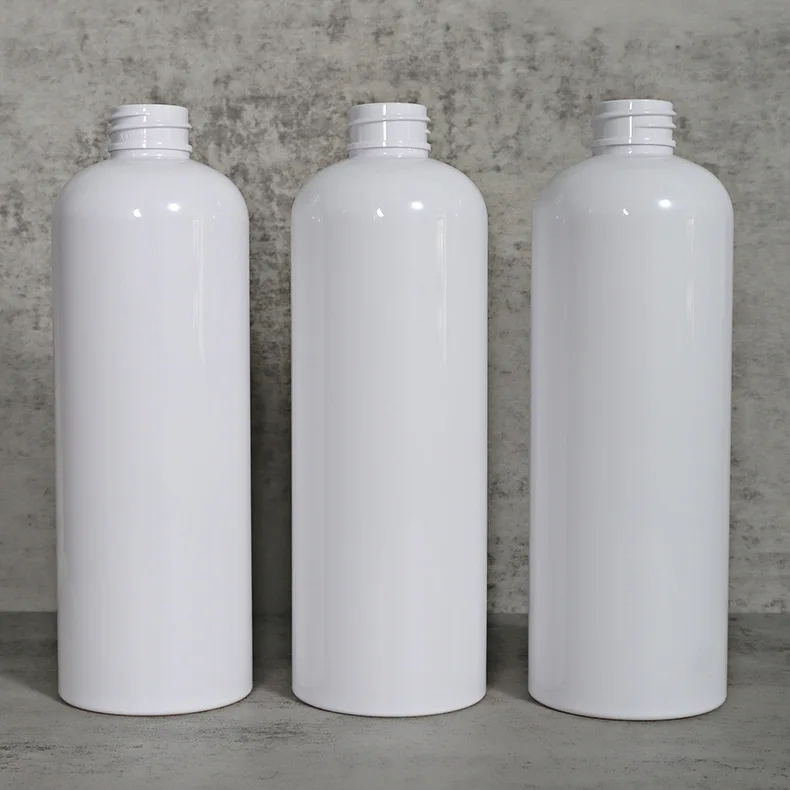50ml 100ml 250ml 300ml 500ml clear pet white plastic spray pump bottle with nozzle Bamboo wooden lid