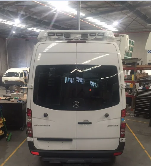 Fiberglass Mercedes Ambulance tail spoiler lights rear wing