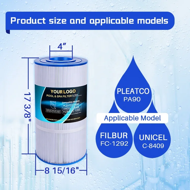 Совместим с C900 CX900RE PA90 C-8409 FC-1292 PXC95 Clearwater II ProClean 100 картриджи для фильтров спа бассейн