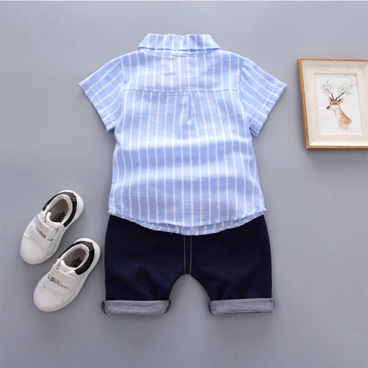 
Best Selling Hot Products Cheap Baby Clothing Suit 2 Pieces Short Sleeved Shirt +Pants 