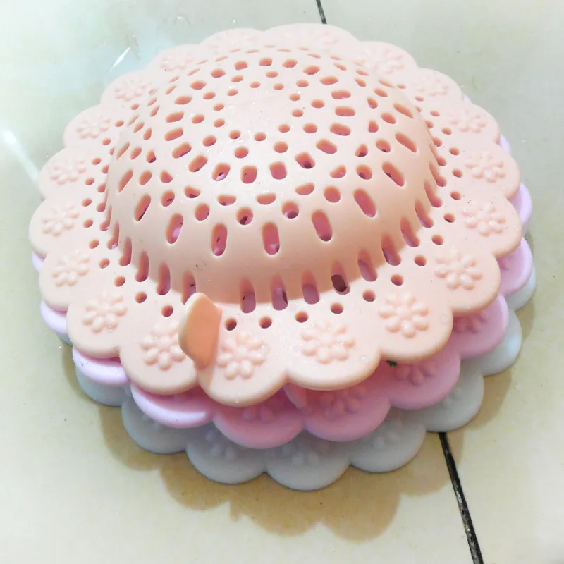 
Hot Selling Kitchen Silicone Floor Drain Cover Bathroom Silicone Sink anti Clogging filter 