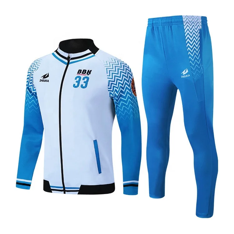Wholesale High Quality Custom Sublimation Mens Fashion Slim Fit Sport Jogging Football Soccer Tracksuit Jacket