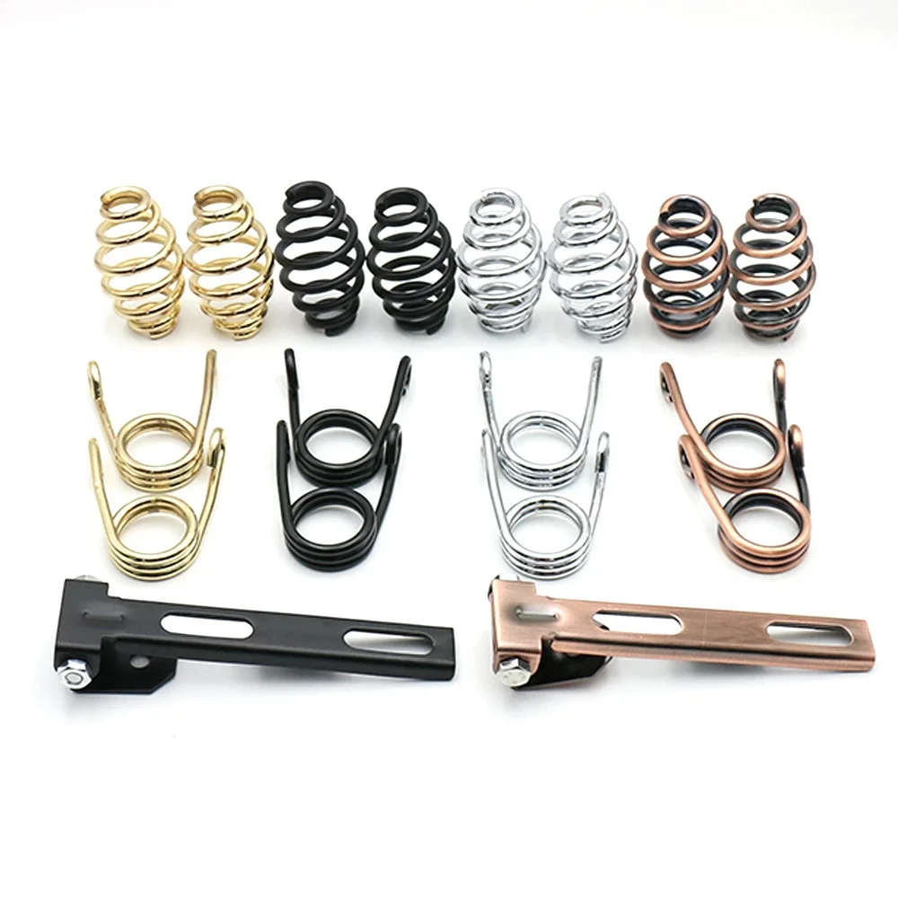 RACEPRO Motorcycle Solo Seat Mount Kit Seat Springs Clip Bracket Mounting For Harley Bobber Chopper Custom Glod Chrome Bronze