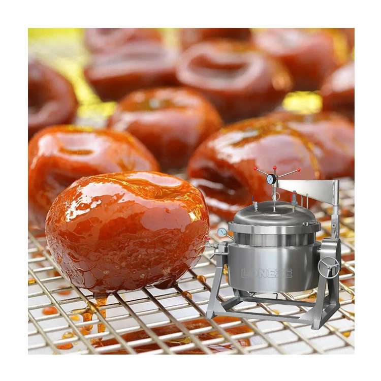 High Efficiency Sugar Soaking Cooking Pot Machine Vacuum Cooking Equipment Candied Mango Fruit Cooking Pot