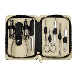 MISS YOU   9 Pcs Personal Manicure Set - Stainless Steel Manicure Grooming KIT Manicure Pedicure Set with PU Leather Case
