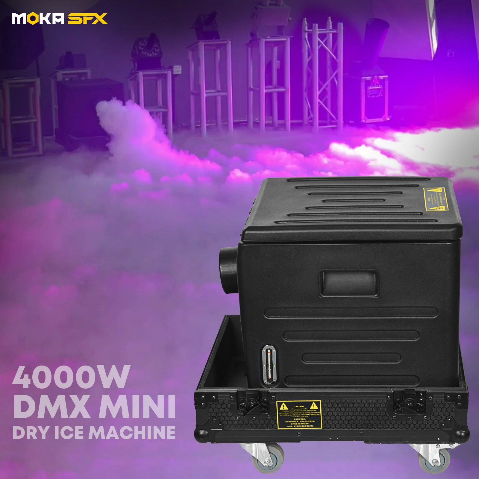 Moka sfx 4000w mini DMX dry ice low fog machine wedding stage event low lying smoke machine