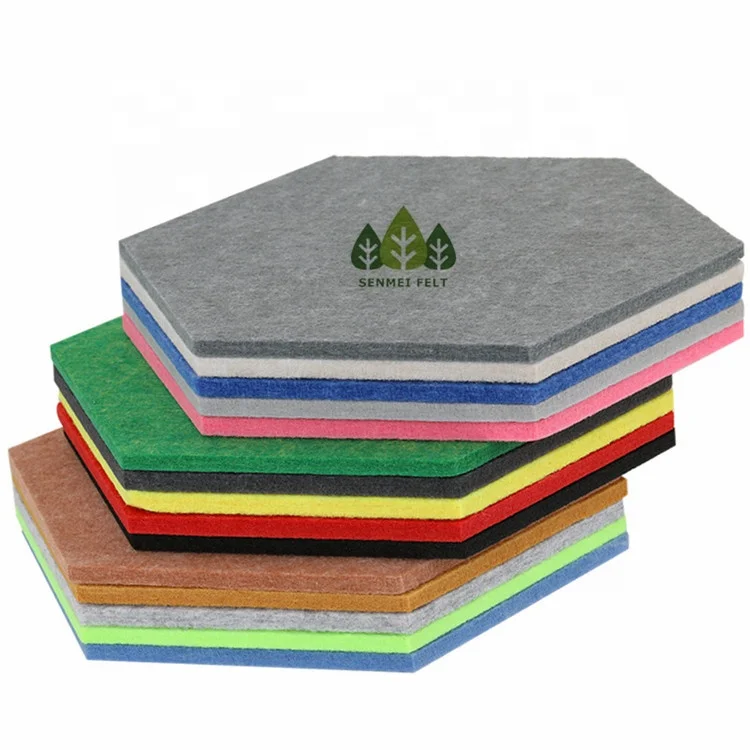 customized size sound acoustic wall panel 1220*2440mm hexagon panel acoustic