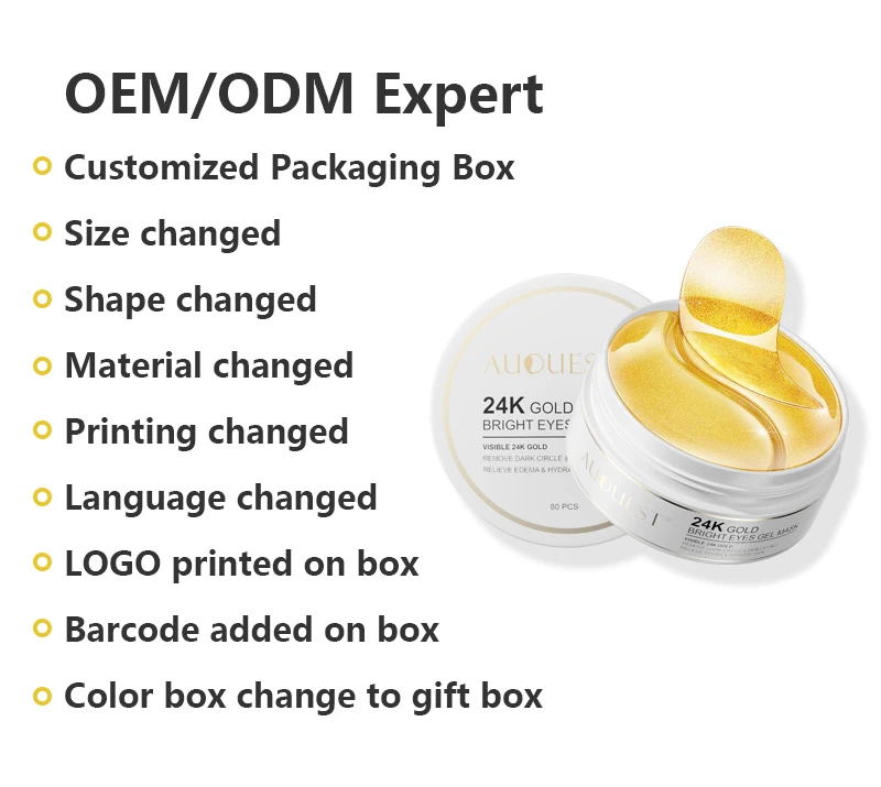 Custom Your Logo Green Tea Aloe Vera Seawood Collagen Eye Gel Patches Private Label Hydrating Under Hydrogel Eye Mask