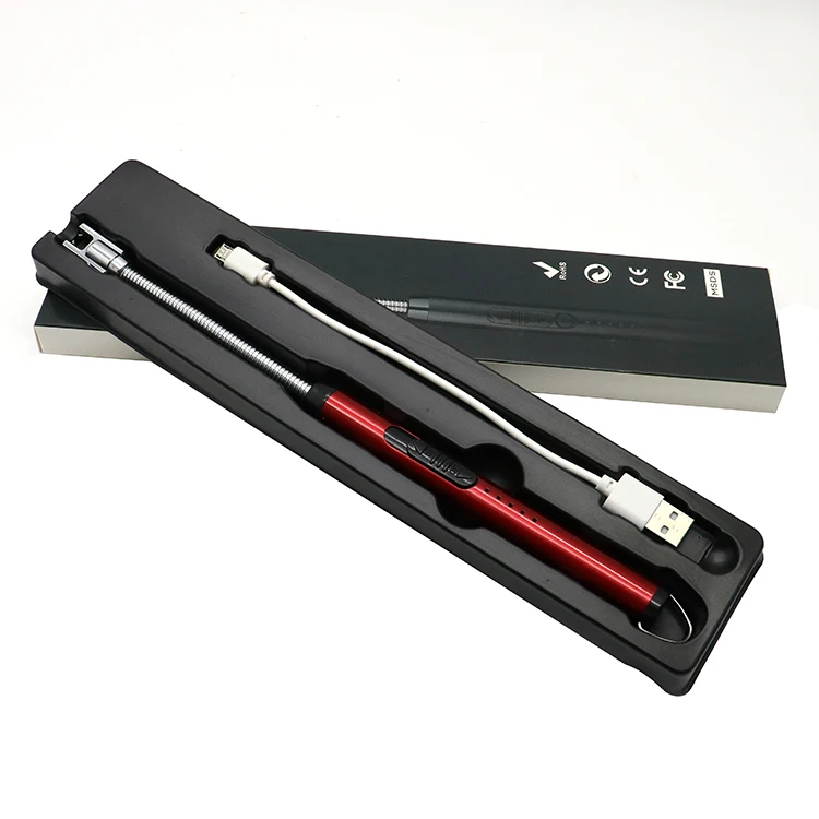 Windproof Portable Metal Long Electric Torch Lighter Cigarette Arc lighter Smoking Accessories Wholesale